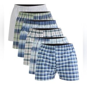 George Men's Moisture-Wicking Stretch Woven Boxers, 6-Pack, Sizes S-2XL